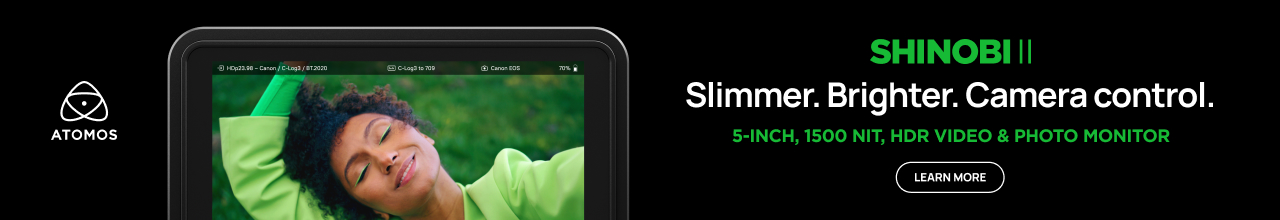 Atomos Shinobi II, Slimmer. Brighter. Camera Control.